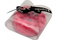 Fragrant Raspberry Massage Glycerine Soap with Sponge Filled with Fresh Raspberries in Burgundy 200 g