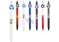 Colorino Rubber pen Football white, blue refill 0,5 mm