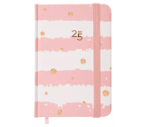 Albi Diary 2025 Mini Pink and white with dots 11 x 7,5 x 1 cm