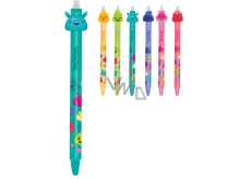 Colorino Rubberized pen Jelly Heads tm.green, blue filling 0,5 mm