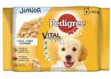 Pedigree Vital Protection Junior with chicken and rice, with turkey and rice in jelly pouch 4 x 100 g