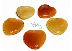 Avanturine orange Hmatka, healing gemstone in the shape of a heart natural stone 3 cm 1 piece, stone of happiness and prosperity