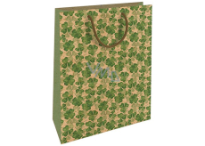 Nekupto Gift kraft bag 37 x 28 x 10 cm Four-leaf clovers