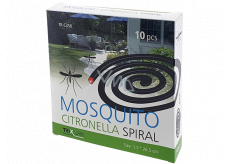 Mosquito Repellent Incense Spiral with Citronella against Mosquitoes 1.5 x 26.5 cm 10 pieces TR C356