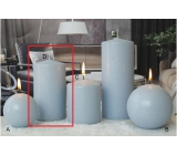 Lima Ice pastel candle light blue cylinder 80 x 150 mm 1 piece