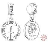 Charm Sterling silver 925 Game of Thrones Jon Snow, bracelet pendant, movie