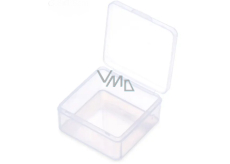 Plastic box clear 8,4 x 8,4 x 2,5 cm 1 piece