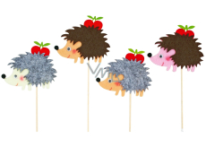 Hedgehog with apple 8 cm + skewers, various types