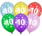 Ditipo Latex balloons inflatable metal mix of colours No. 10 30 cm 6 pieces