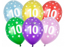 Ditipo Latex balloons inflatable metal mix of colours No. 10 30 cm 6 pieces