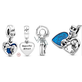 Charm Sterling silver 925 Disney Lady and Tramp, bracelet pendant