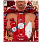 Old Spice Ironman Whitewater shower gel 250 ml + aftershave 100 ml + deodorant spray 150 ml + domino game, cosmetic set for men