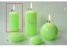 Lima Reflex phosphor green candle cylinder 50 x 100 mm 1 piece