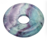 Fluorite Rainbow Donut natural stone 30 mm, stone of geniuses