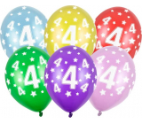 Ditipo Latex balloons inflatable metal mix colours No. 4 30 cm 6 pieces