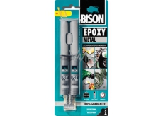 Bison Epoxy Metal two-component epoxy adhesive with metallic tint 24 ml