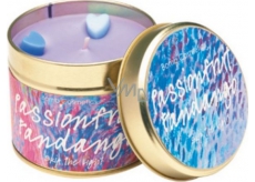 Bomb Cosmetics Sin Dance - Passion Fruit Fandango Candle Scented natural, handmade candle in a tin can burns for up to 35 hours