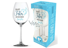 Nekupto It's Wine O'Clock wine glass with print Best Dad... 440 ml