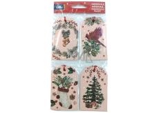 Albi Gift Tag for Christmas Pink 12 pieces