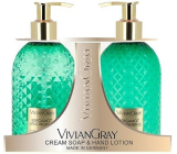 Vivian Gray Bergamot & Lemongrass luxury liquid soap with dispenser 300 ml + luxury hand lotion with dispenser 300 ml, cosmetic set