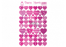 Arch Holographic Decorative Stickers Hearts Pink 18 x 12 cm 412