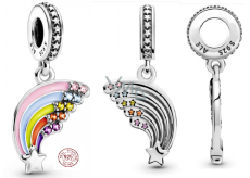 Charm Sterling silver 925 Rainbow, bracelet pendant symbol