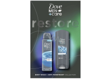 Dove Men+Care Restore shower gel 250 ml + deodorant spray 150 ml, gift set