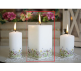 Lima Louka white candle prism 65 x 120 mm 1 piece