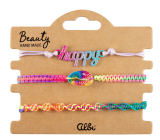 Albi Happy, colorful shell bracelet, adjustable size, set of 3 pieces