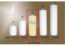 Lima Gastro smooth candle ivory cylinder 70 x 200 mm 1 piece