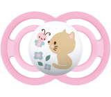 Mam Perfect silicone pacifier pink with cat 16m+