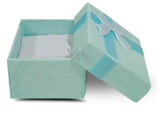 Gift box with jewelry sponge and ribbon 4 x 4 x 2.5 light blue 1 piece