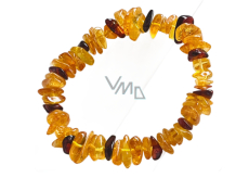 Baltic Amber Bracelet Chipped Honey + Dark 16 - 17 cm, wisdom - health - kindness