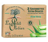 Le Petit Olivier Aloe Vera extra gentle toilet soap with natural extracts 2 x 100 g