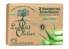 Le Petit Olivier Aloe Vera extra gentle toilet soap with natural extracts 2 x 100 g