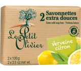 Le Petit Olivier Verbena and lemon extra mild soap with natural extracts 2 x 100 g