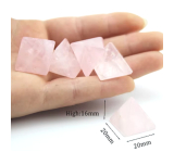 Rose Quartz Pyramid natural stone 2 x 2 x 1.6 cm cleanses - energy - harmony - emotions 1 piece, stone of love