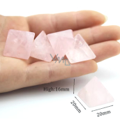 Rose Quartz Pyramid natural stone 2 x 2 x 1.6 cm cleanses - energy - harmony - emotions 1 piece, stone of love