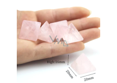 Rose Quartz Pyramid natural stone 2 x 2 x 1.6 cm cleanses - energy - harmony - emotions 1 piece, stone of love