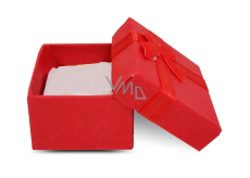 Gift box with jewelry sponge and red bow 4 x 4 x 2.5 cm 1 piece