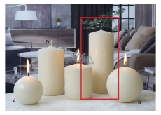 Lima Ice pastel candle creme cylinder 80 x 200 mm 1 piece