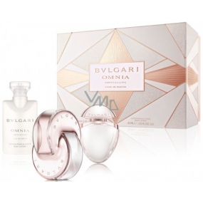 Bvlgari Omnia Crystalline Léau de Parfum perfumed water 60 ml + perfumed water 15 ml + body lotion 40 ml, for women gift set