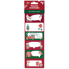 Nekupto Christmas self-adhesive gift tags Skates 6 pieces
