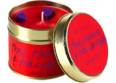 Bomb Cosmetics Pink rhubarb and blackberry Scented natural, handmade candle in a tin can burns for up to 35 hours