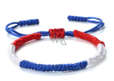 National colors bracelet, handmade braided, adjustable size