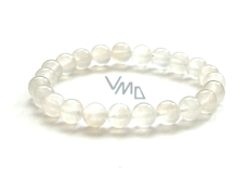 Moonstone bracelet elastic natural stone, bead 8 - 9 mm /16 - 17cm AAA quality, awakens the tender feelings of the sweetheart