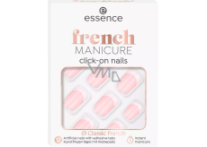 Essence French Click & Go artificial nails 01 Classic French 12 pieces