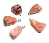 Pink Opal Tumbled Pendant Natural Stone approx. 2.6 cm