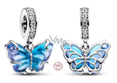 Charm Sterling silver 925 Magic butterfly Murano glass animal bracelet pendant