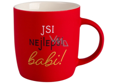 Albi Velvet Mug You are the best, grandma red 330 ml